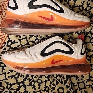 Nike Women's Sneakers in White, Black, and Orange
